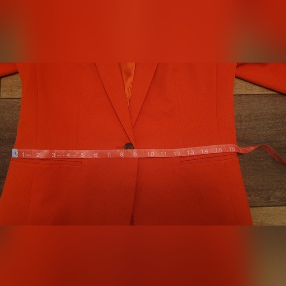 Women's J. Crew Red Orange Pencil Skirt Blazer Parke Suit Set, Sz6 / 6T - Picture 7 of 14
